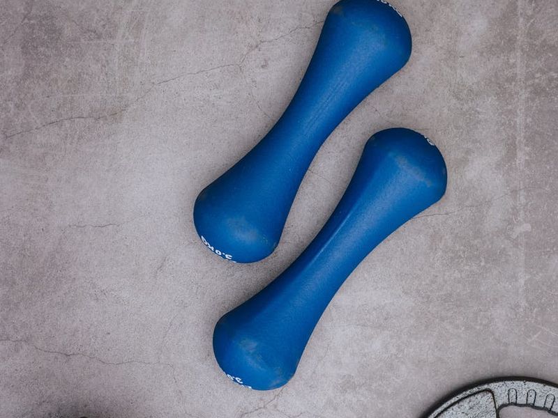 Detailed view of sports equipment and a clean workout space.